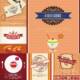 cards for bakery set vector