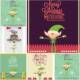 Christmas Elf greeting card vector