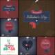 St.Valentines Day modern templates set vector