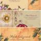 Floral spring sunflower vintage pattern set vector