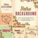 Vintage backgrounds floral frame birds set vector