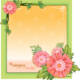 Gerbera flower frame vector