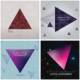 Modern background with triangle background set vector