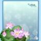 Lotus flower frame vector