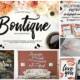 Boutique elegant script and font set 