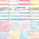 Watercolor stripes pattern set