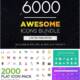Big bundle of 6000 flat icons 