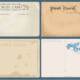 Vintage postcard vector set