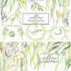 Willow watercolor branches and wreaths set