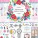 Bohemian clip art elements collection