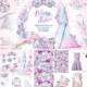 Princess Bride wedding illustrations set