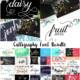Calligraphy fonts collection