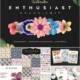 Watercolor enthusiast graphic kit