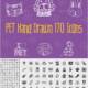 Pet hand drawn 170 icons
