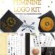 Feminine logo creation kit