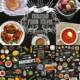 Isolated food chalkboard kit