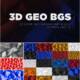 Geometric background polygon 3d