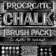 Chalk lettering procreate brush